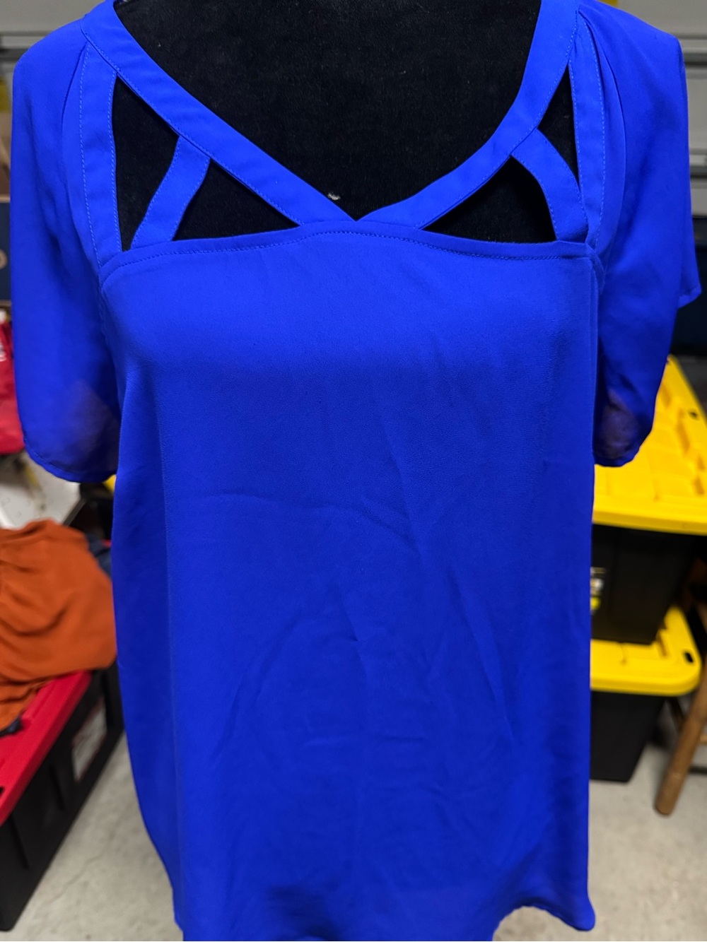 torrid Royal Blue Cutout Detail Blouse